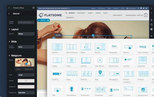 chức năng nổi bật Flatsome theme